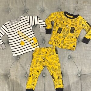 Carter's Vibrant Yellow and Gray Pajama Set